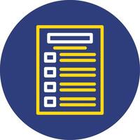 Task list Dual Line Circle Icon vector