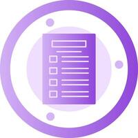 Task list Glyph Gradient Icon vector