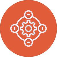 Project management Outline Circle Icon vector