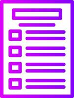 Task list Linear Gradient Icon vector
