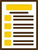 Task list Yellow Lieanr Circle Icon vector