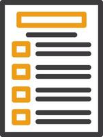 Task list Glyph Two Color Icon vector