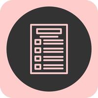 Task list Linear Round Icon vector