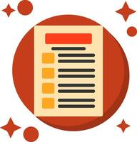 Task list Tailed Color Icon vector
