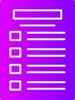 Task list Solid Multi Gradient Icon vector