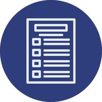 Task list Outline Circle Icon vector
