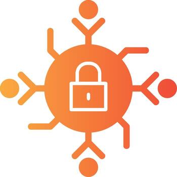 seguro conexión sólido multi degradado icono vector