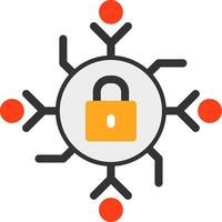 Secure connection Flat Icon vector