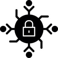 Secure connection Glyph Icon vector