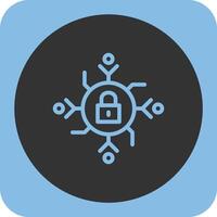Secure connection Linear Round Icon vector