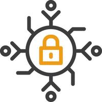 Secure connection Line Circle Icon vector