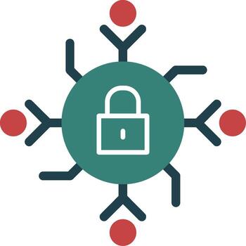Secure connection Glyph Two Color Icon vector