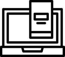Two-factor authentication Line Icon vector