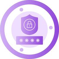 Password protection Glyph Gradient Icon vector