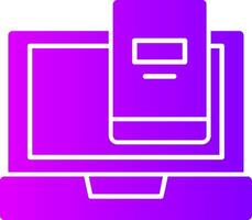 Two-factor authentication Solid Multi Gradient Icon vector