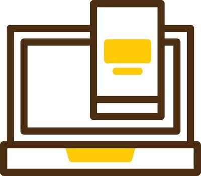 Two-factor authentication Yellow Lieanr Circle Icon vector