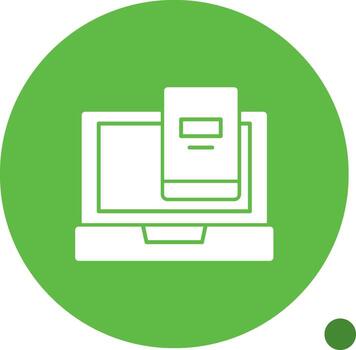 Two-factor authentication Glyph Shadow Icon vector