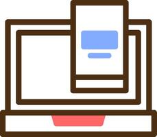 Two-factor authentication Color Filled Icon vector