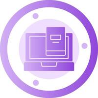 Two-factor authentication Glyph Gradient Icon vector