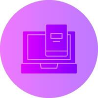 Two-factor authentication Gradient Circle Icon vector