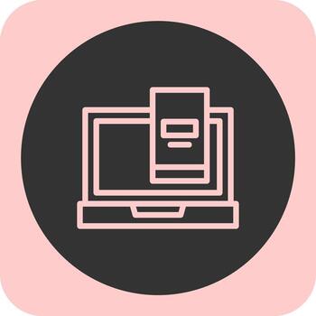 Two-factor authentication Linear Round Icon vector