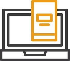 Two-factor authentication Glyph Two Color Icon vector