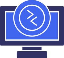 Remote desktop Solid Two Color Icon vector