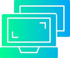 Screen sharing Solid Multi Gradient Icon vector