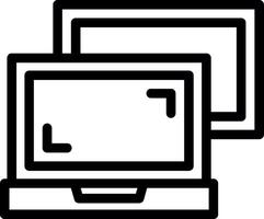 Screen sharing Line Icon vector