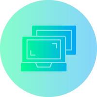 Screen sharing Gradient Circle Icon vector