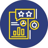 Survey Dual Line Circle Icon vector