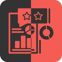 Survey Red Inverse Icon vector