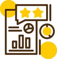 Survey Yellow Lieanr Circle Icon vector