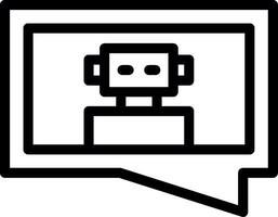 icono de línea de chatbot vector