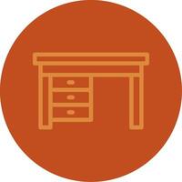 Desk Line Multi color Icon vector