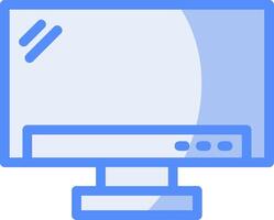 Monitor Line Filled Blue Icon vector