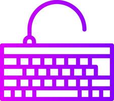 Keyboard Linear Gradient Icon vector