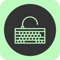 Keyboard Linear Round Icon vector