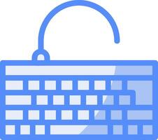 Keyboard Line Filled Blue Icon vector