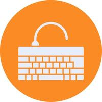 Keyboard Glyph Circle Icon vector