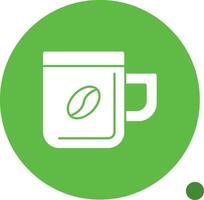 Coffee cup Glyph Shadow Icon vector