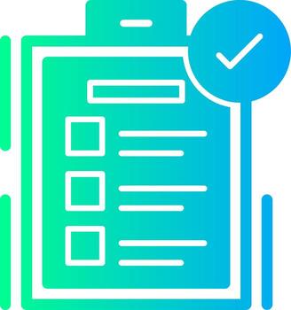 Checklist Solid Multi Gradient Icon vector