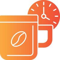 Break time Solid Multi Gradient Icon vector