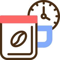 Break time Color Filled Icon vector