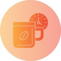 Break time Gradient Circle Icon vector