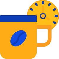 Break time Flat Two Color Icon vector