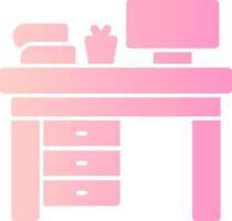 Cozy workspace Solid Multi Gradient Icon vector