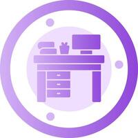 Cozy workspace Glyph Gradient Icon vector