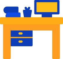 Cozy workspace Flat Two Color Icon vector