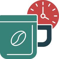 Break time Glyph Two Color Icon vector